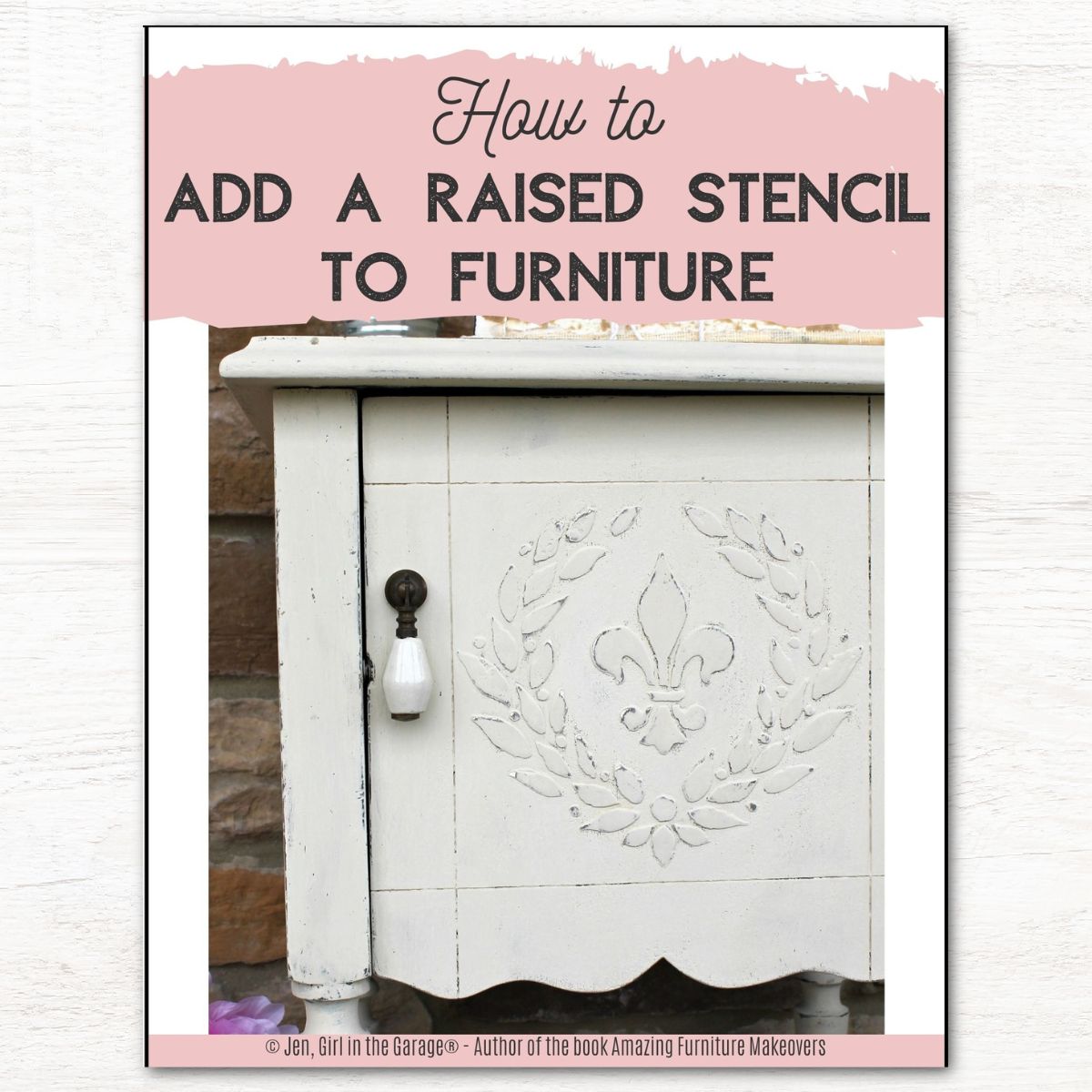 How to Add a Raised Stencil to Furniture