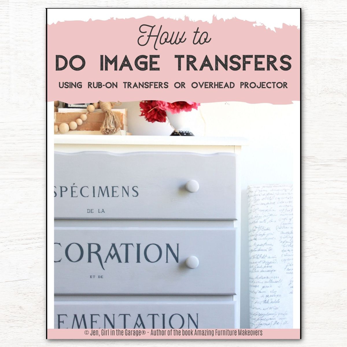How to do Image Transfers Using Rub-on Transfers or Overhead Projector